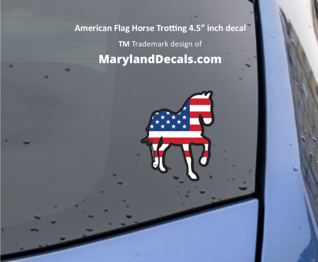 American Flag Horse decals sticker MarylandDecals.com