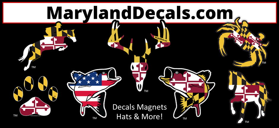Maryland Decals Stickers Hats & More