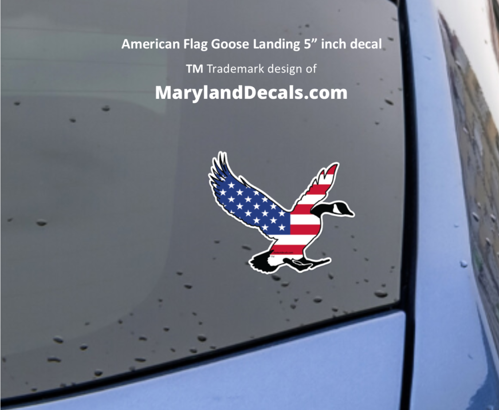 American Flag Goose decals sticker MarylandDecals.com