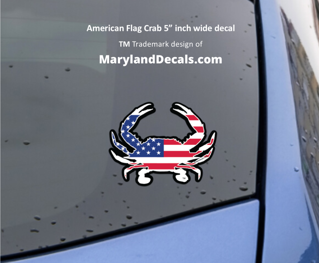American crab car decal sticker MarylandDecals.com