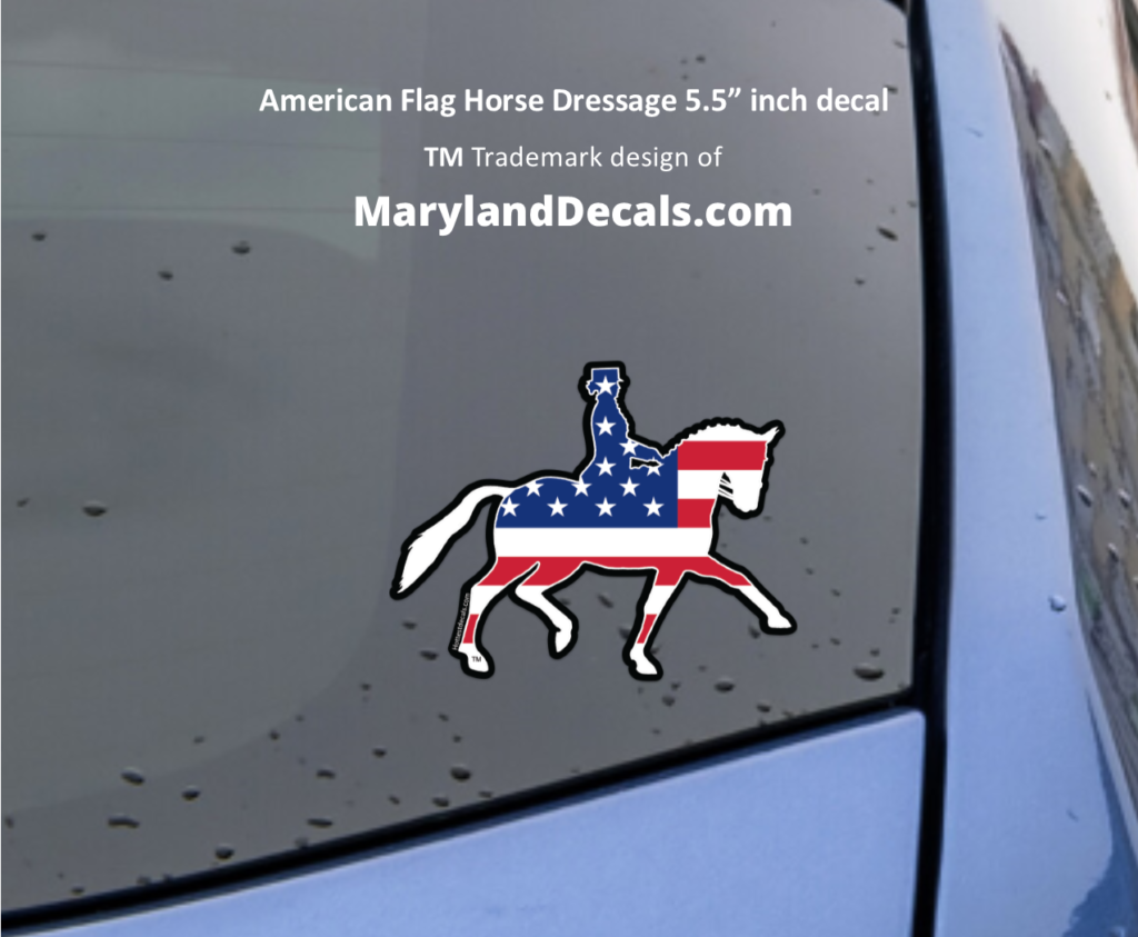 American Flag dressage Horse decals sticker MarylandDecals.com