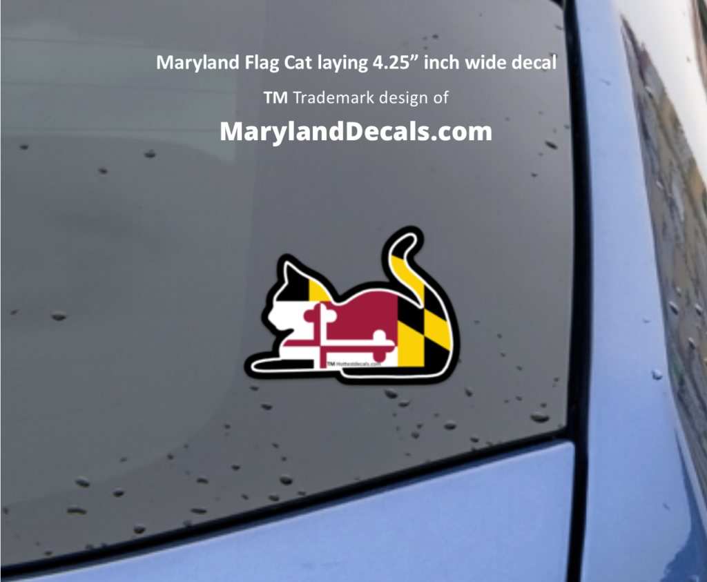 MARYLAND LAYING CAT DECAL