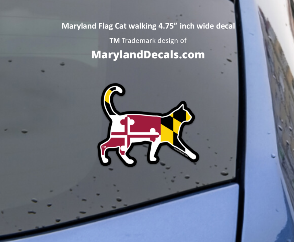 MARYLAND WALKING CAT DECAL