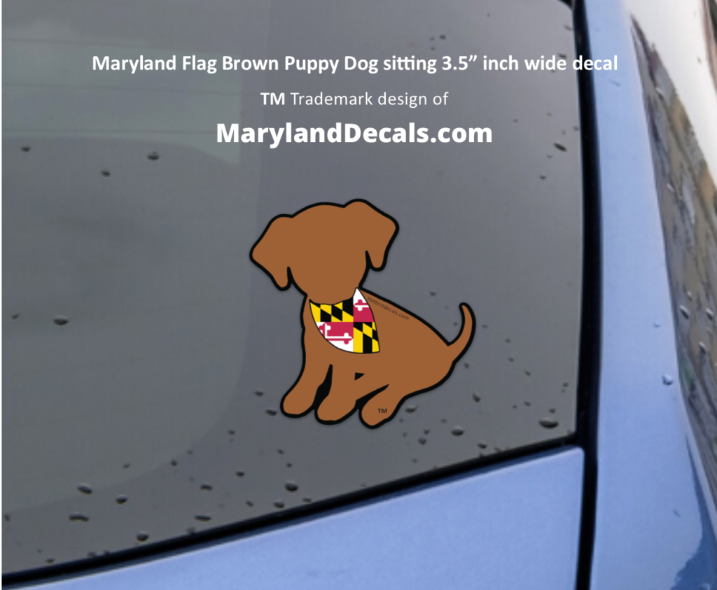MARYLAND BROWN PUPPY DECAL