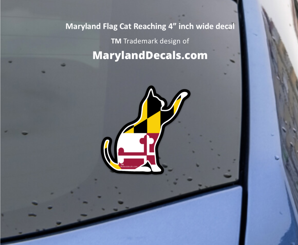 MARYLAND REACHING CAT DECAL
