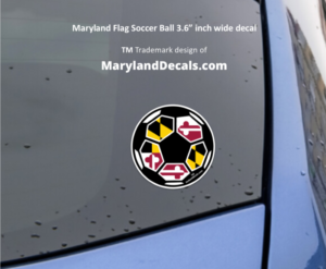 Maryland Soccer ball decal MarylandDecals.com