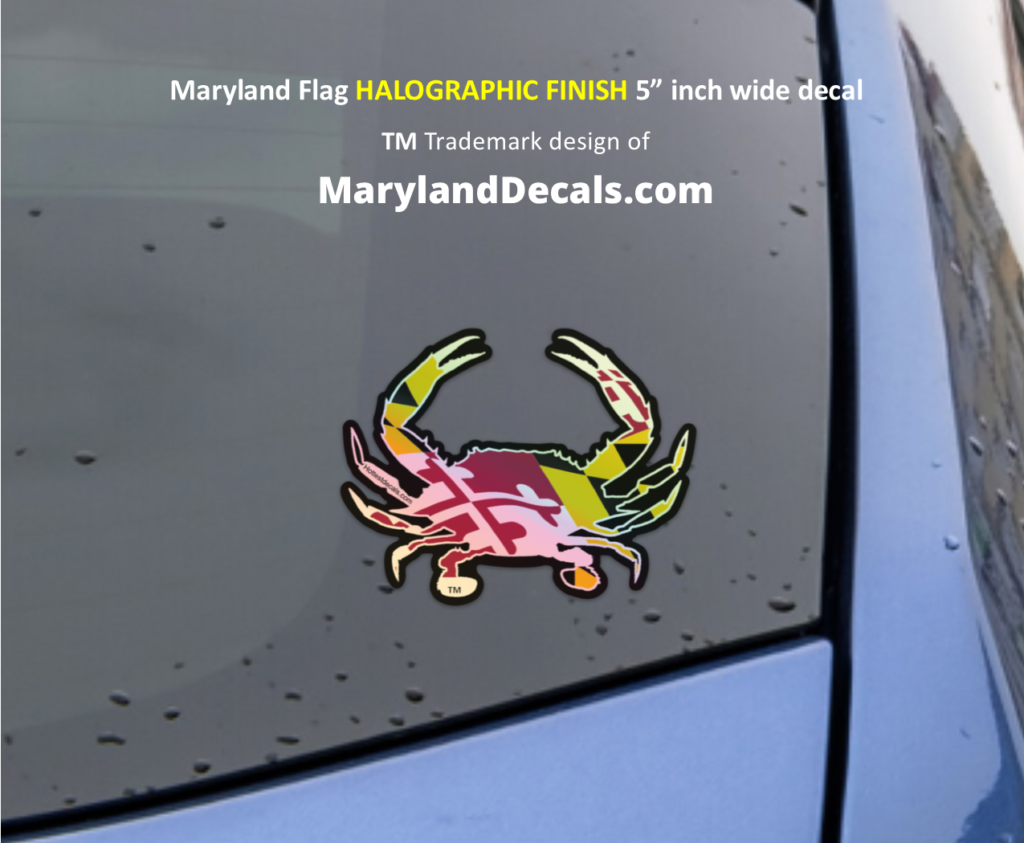 HALOGRAPHIC CRAB DECAL